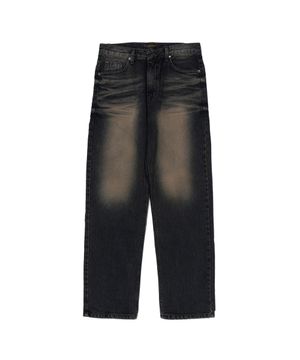 도밍고 워싱 세미 와이드 데님 팬츠 (진청)