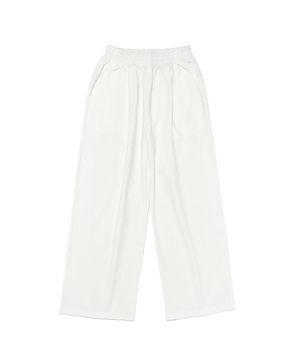 코튼 핀턱 와이드 팬츠 (화이트)