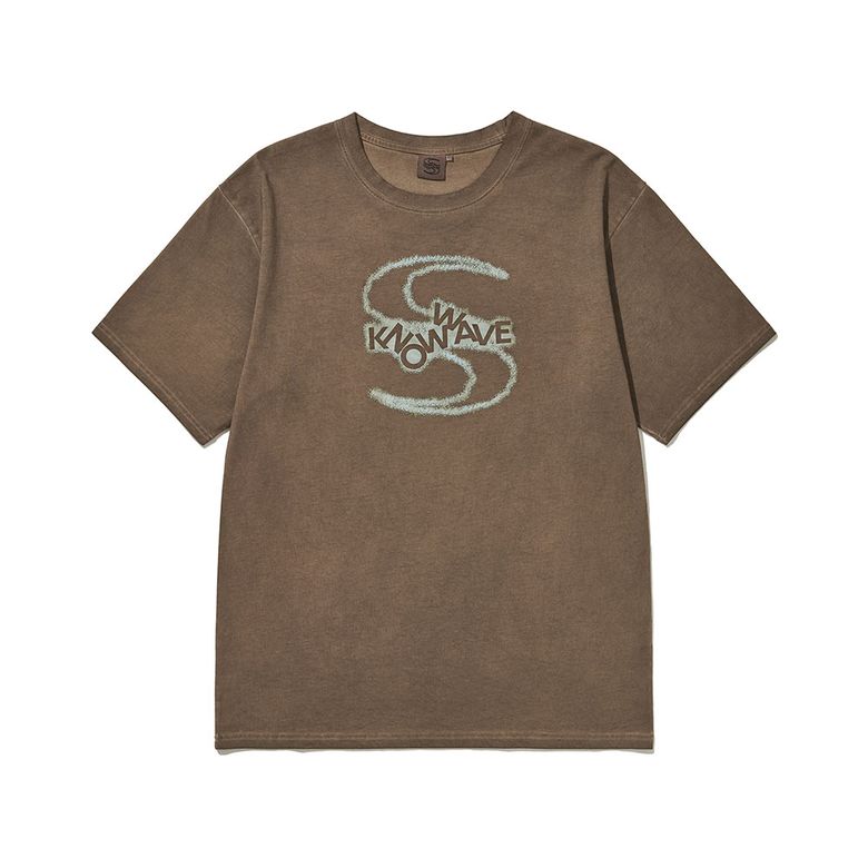 소라노 x 노우웨이브 로고 티셔츠 KNT085u (BROWN)