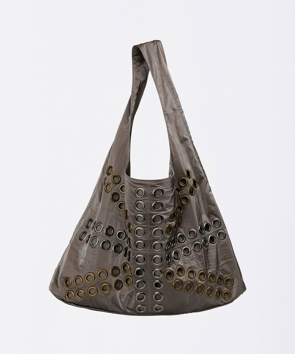 스컬프터(SCULPTOR) Stud Metallic Hobo Bag Gun Metal