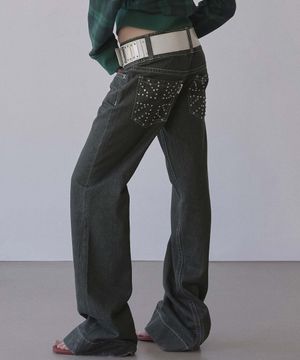 Union Jack Engineered Denim Indigo Gray