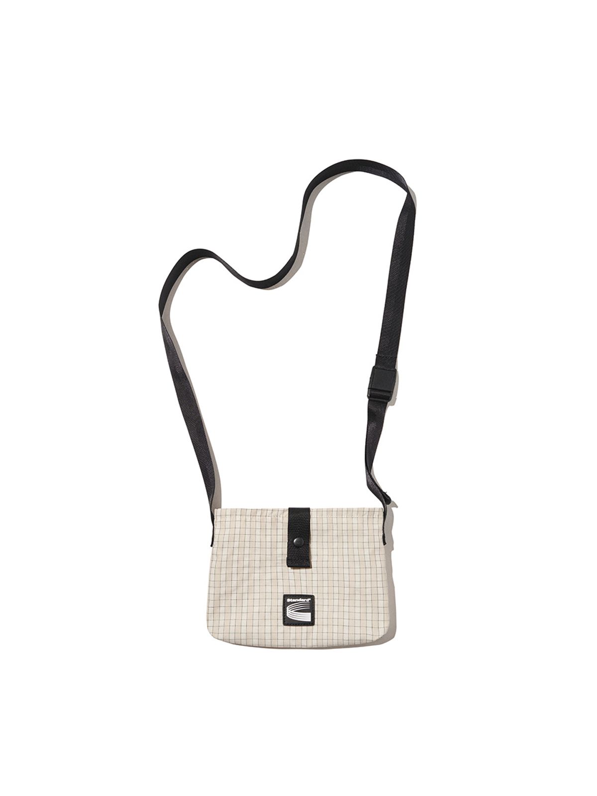 기준 맨(KIJUN MEN) Check Sacoche Bag UNISEX Ivory