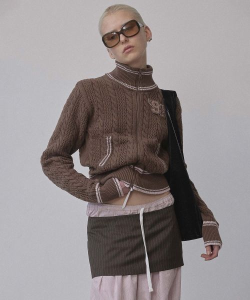 스컬프터(SCULPTOR) Rosetta Baby Shirt Brown Pinstripe - 사이즈