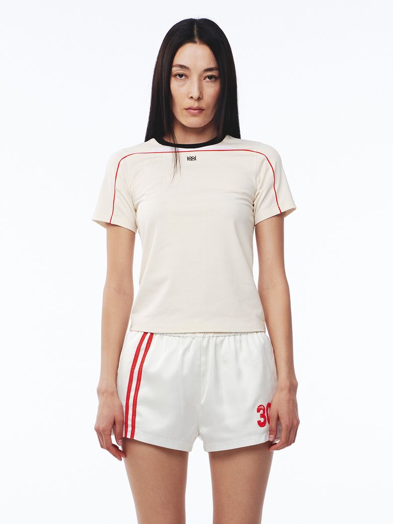 Cycle Half Sleeve Top Light Beige