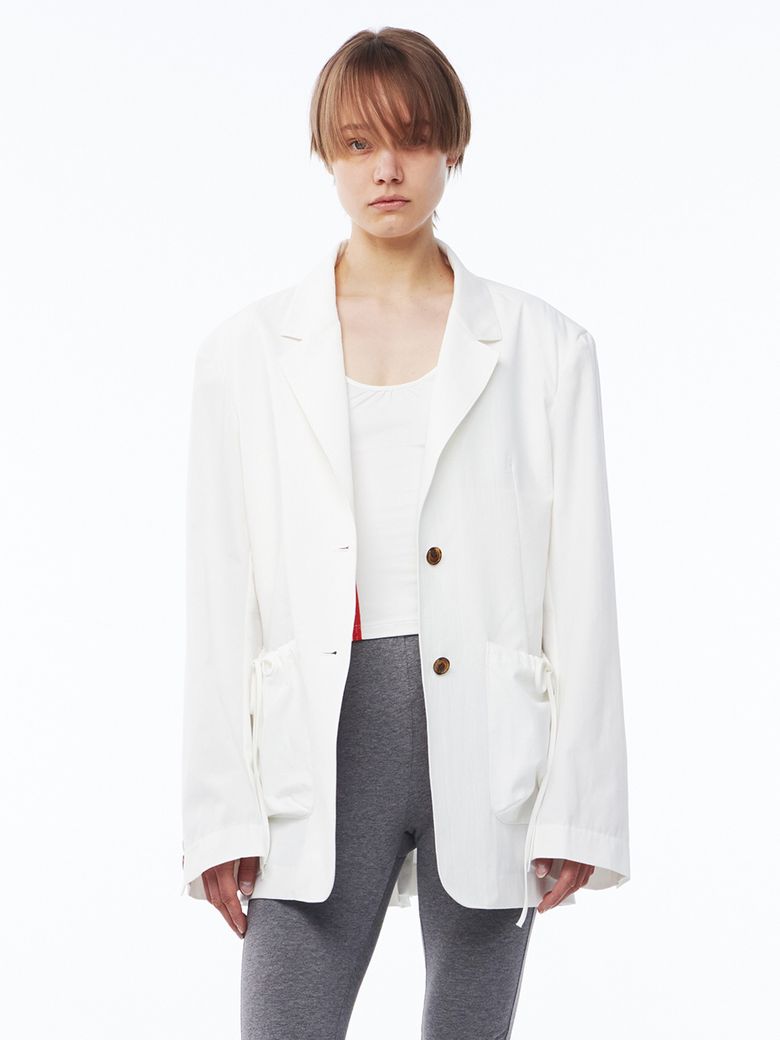 Shirring Pocket Blazer Off-White