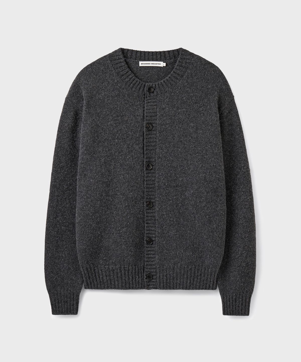 브랜디드(BRANDED) BRUSHED ALPACA CARDIGAN [CHARCOAL]