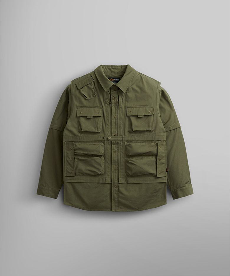C-1 모드 셔츠 자켓 OG-107 그린