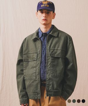 옥스포드 코튼 워크 자켓 모스그린 SMOT4684