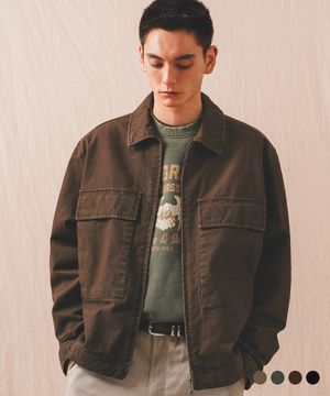 옥스포드 코튼 워크 자켓 브라운 SMOT4684