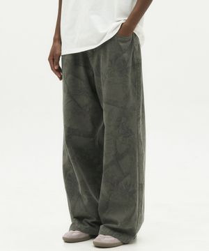 리얼트리 와이드팬츠 (카키)