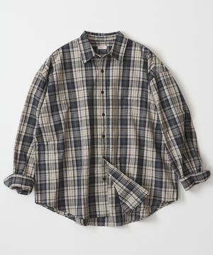 자이언트핏 몬스터 체크셔츠 (빈티지네이비)