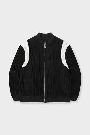 플리츠 슬라이더 바시티 자켓 블랙 BN4SJP440BK