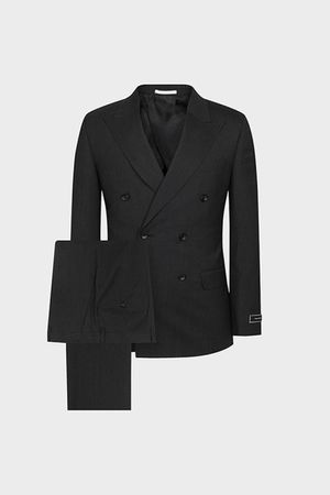 크리스피노 울 실크 솔리드 수트 차콜 BN4SJA027CH_BN4SPA127CH