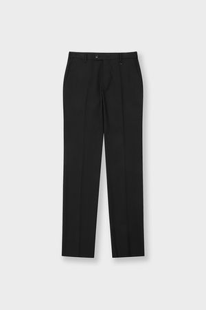 스트레치 스탠다드 핏 슬랙스 팬츠 블랙 BN4STA310BK