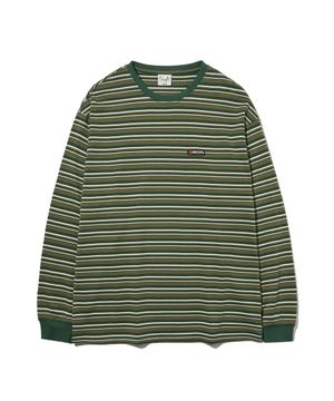 빈티지 스트라이프 롱슬리브_그린
