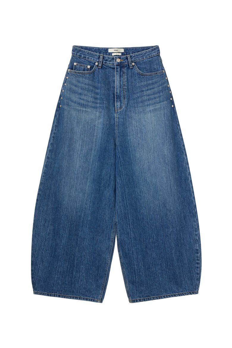BALLOON FIT DENIM JEANS IN INDIGO