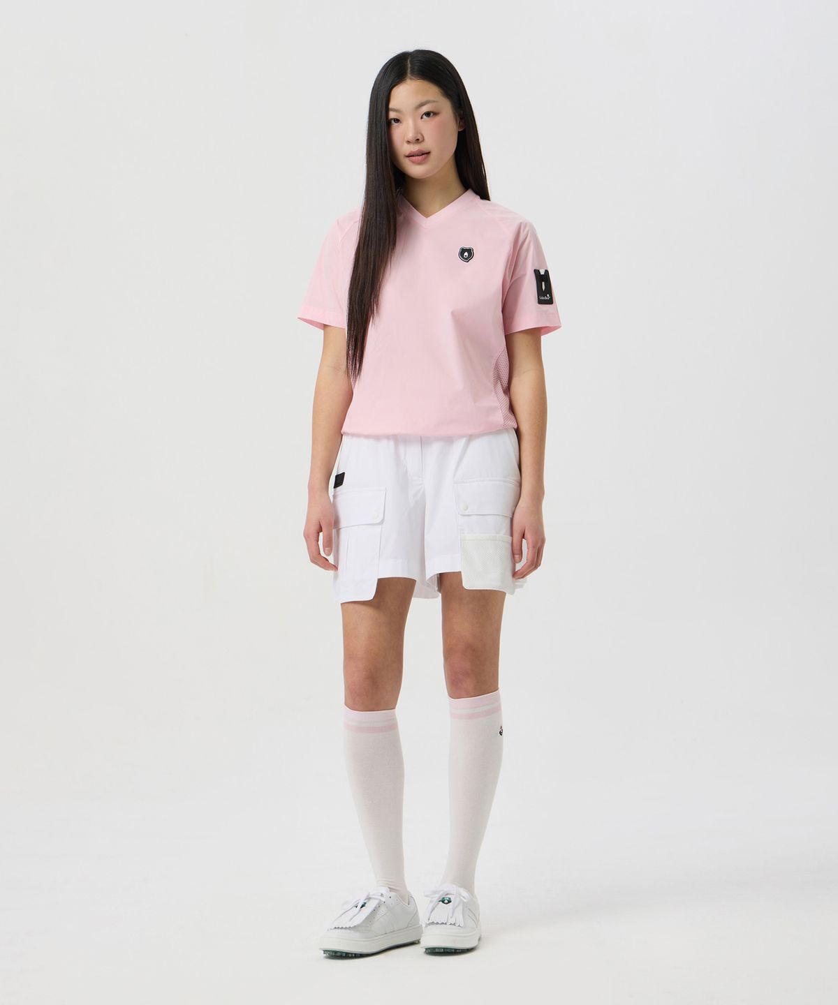 골든베어(GOLDEN BEAR) (WOMEN) Out-Pocket Shorts_G5PAM25241WHX