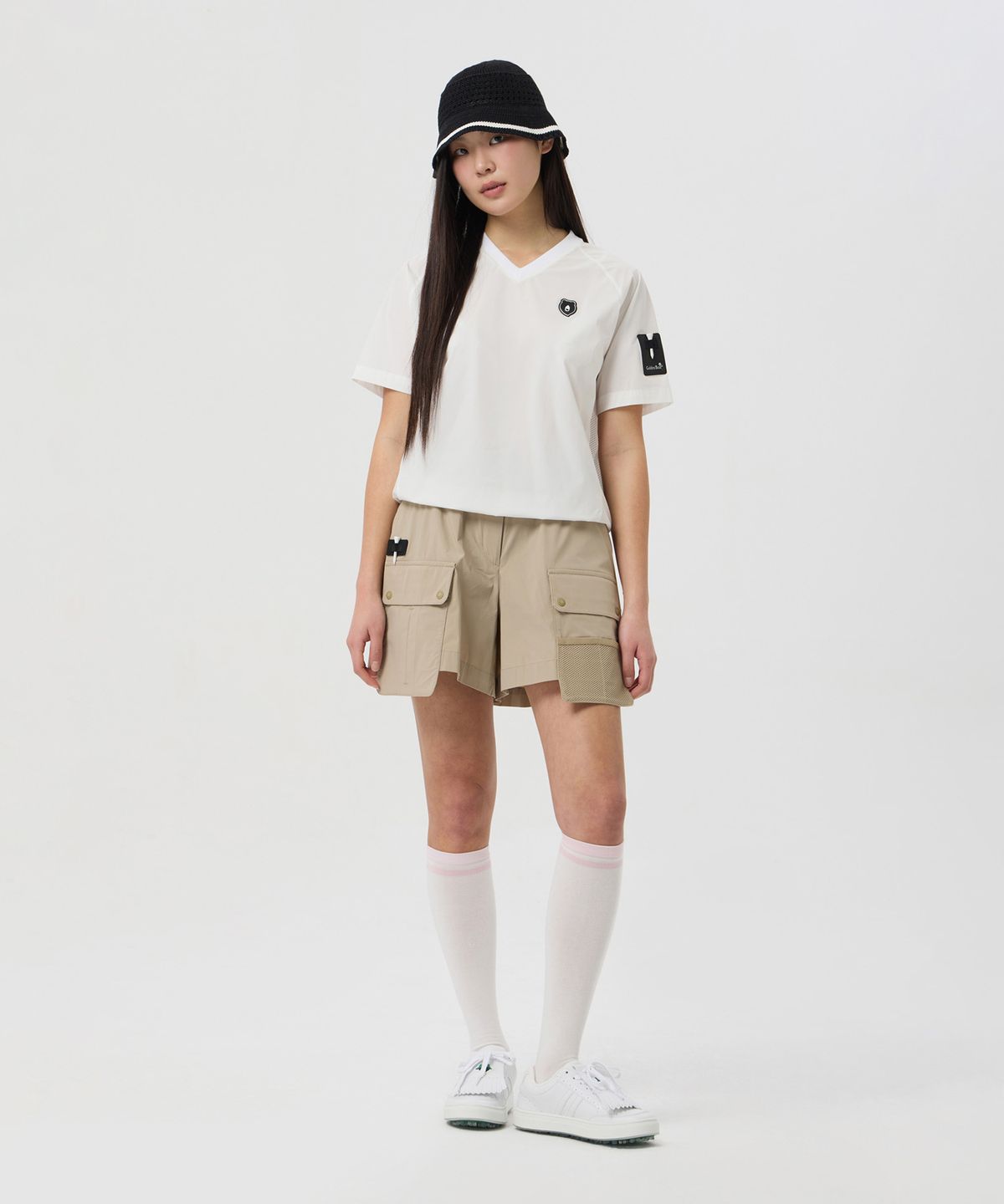 골든베어(GOLDEN BEAR) (WOMEN) Out-Pocket Shorts_G5PAM25241BEX