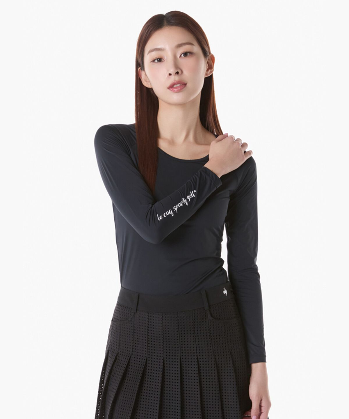 르꼬끄 골프(LECOQ GOLF) 여성 냉감 라운드넥 베이스레이어 (GQ122LIL32)