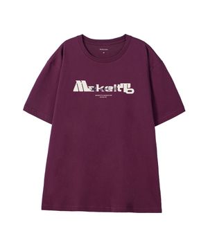 [BOLD LETTERING] CREW NECK TEE_WINE