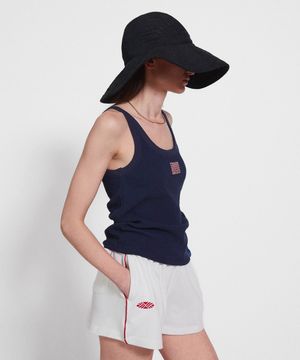 Track Logo Reversible Waffle Sleeveless_Navy