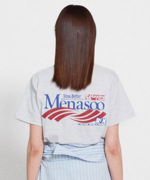 Twist Track T Shirt_White Melange