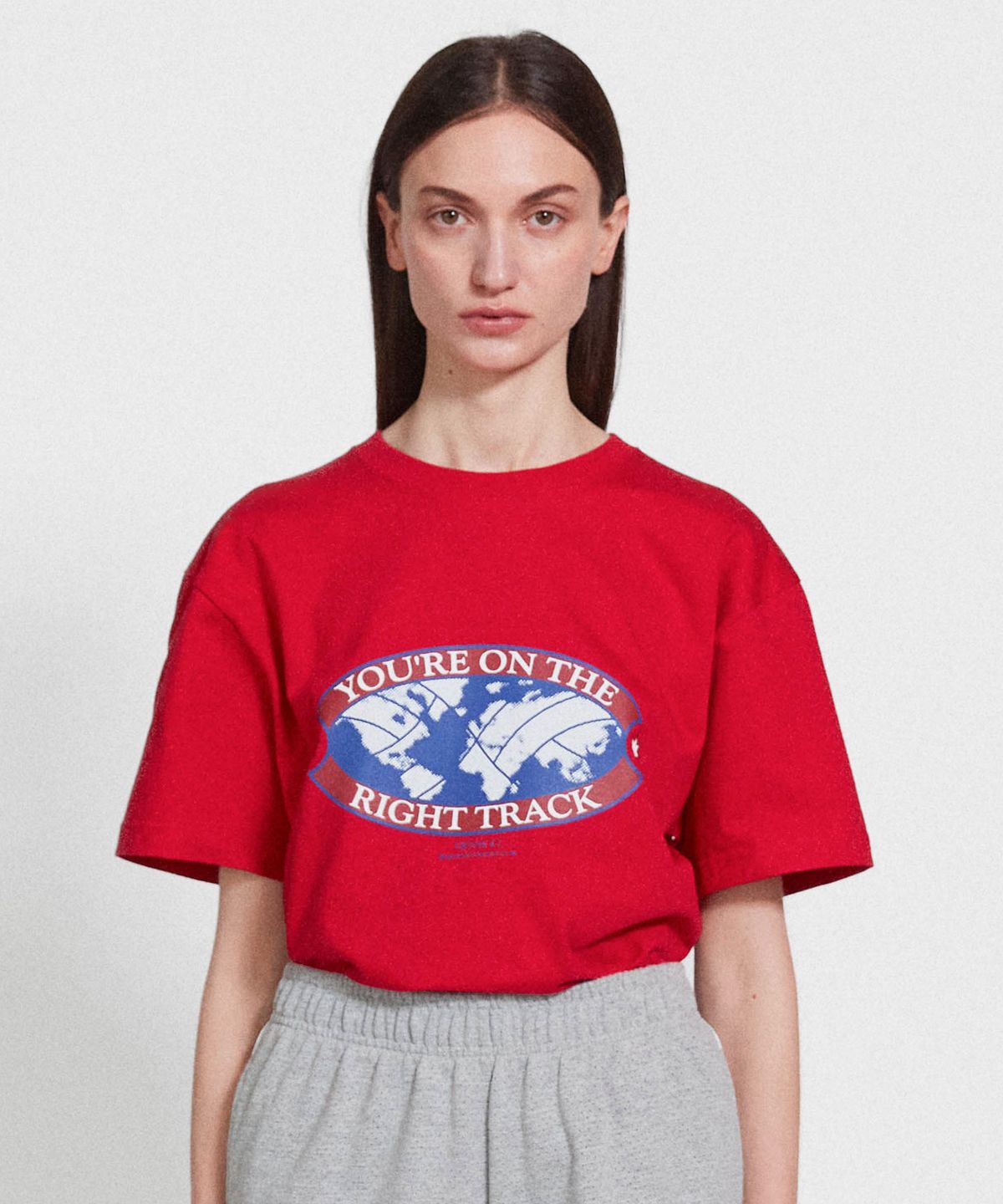 미나수(MENASOO) Right Track T Shirt_Red