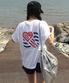 Wave Hearttrack Graphic T Shirt_White