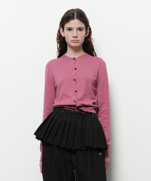 UNBALANCE BUTTON CARDIGAN (pink)