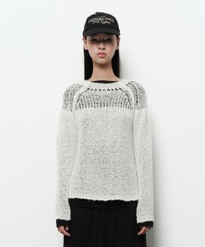 NETTING MIXED KNIT (ivory)