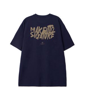 [GRAFFITI LOGO] CREW NECK TEE_NAVY