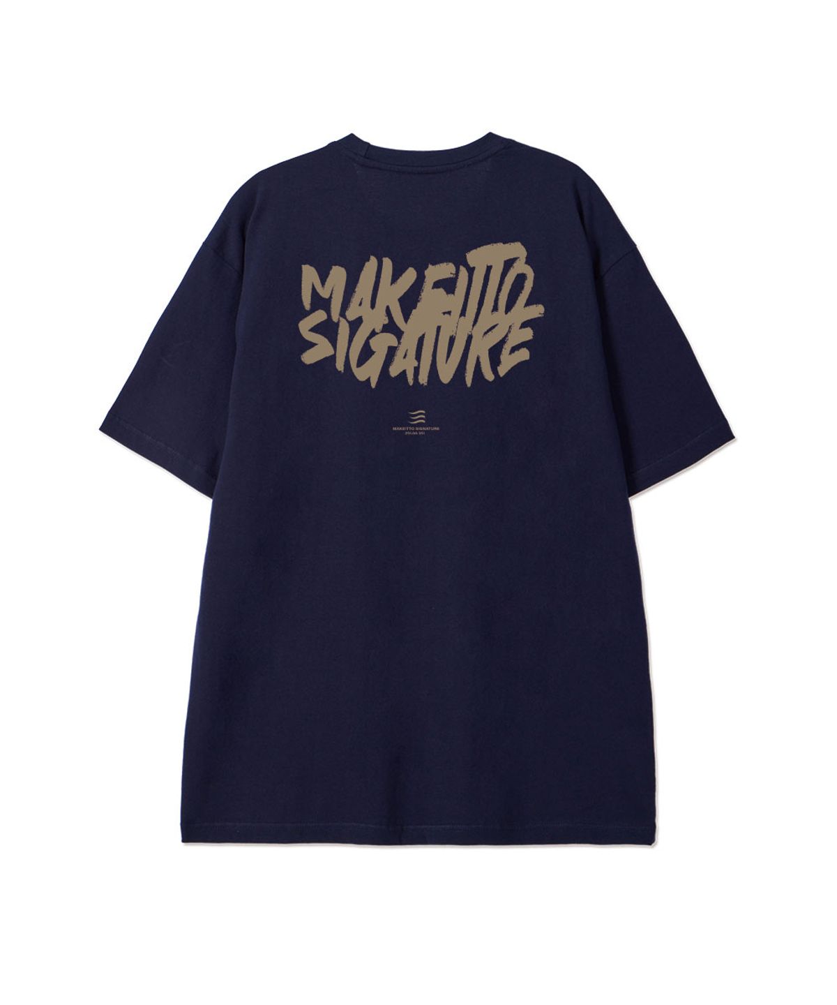 메이킷투(MAKEITTO) [GRAFFITI LOGO] CREW NECK TEE_NAVY