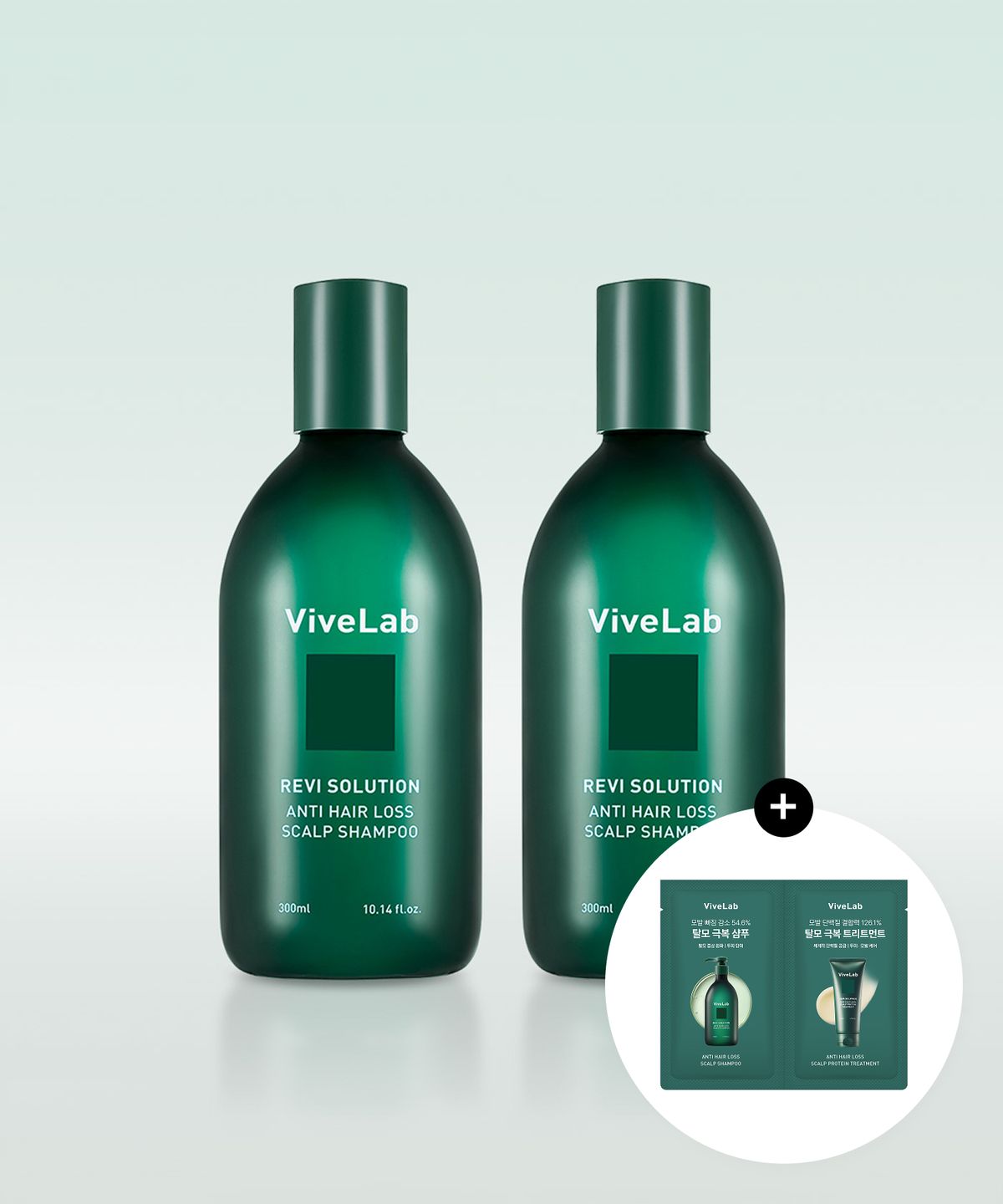 바이브랩(VIVELAB) 4주 솔루션 탈모 완화 초록샴푸 300ML 2SET