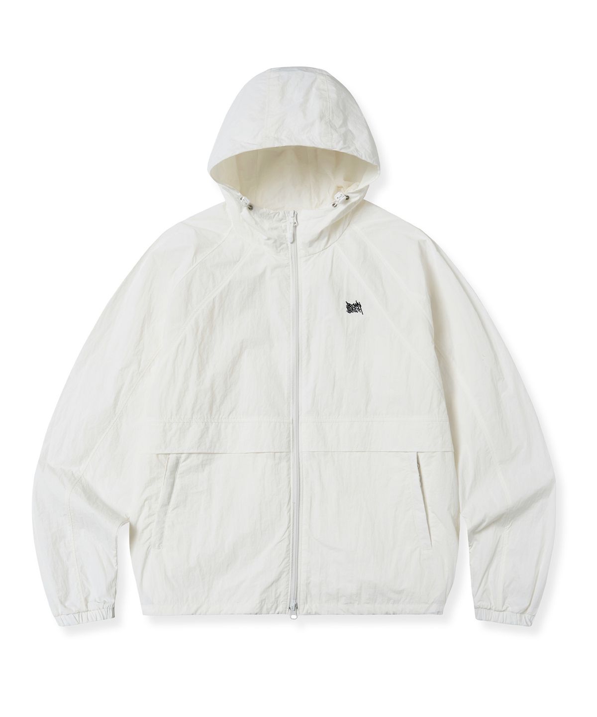 브라운브레스(BROWNBREATH) TAG NYLON RAGLAN JACKET - WHITE