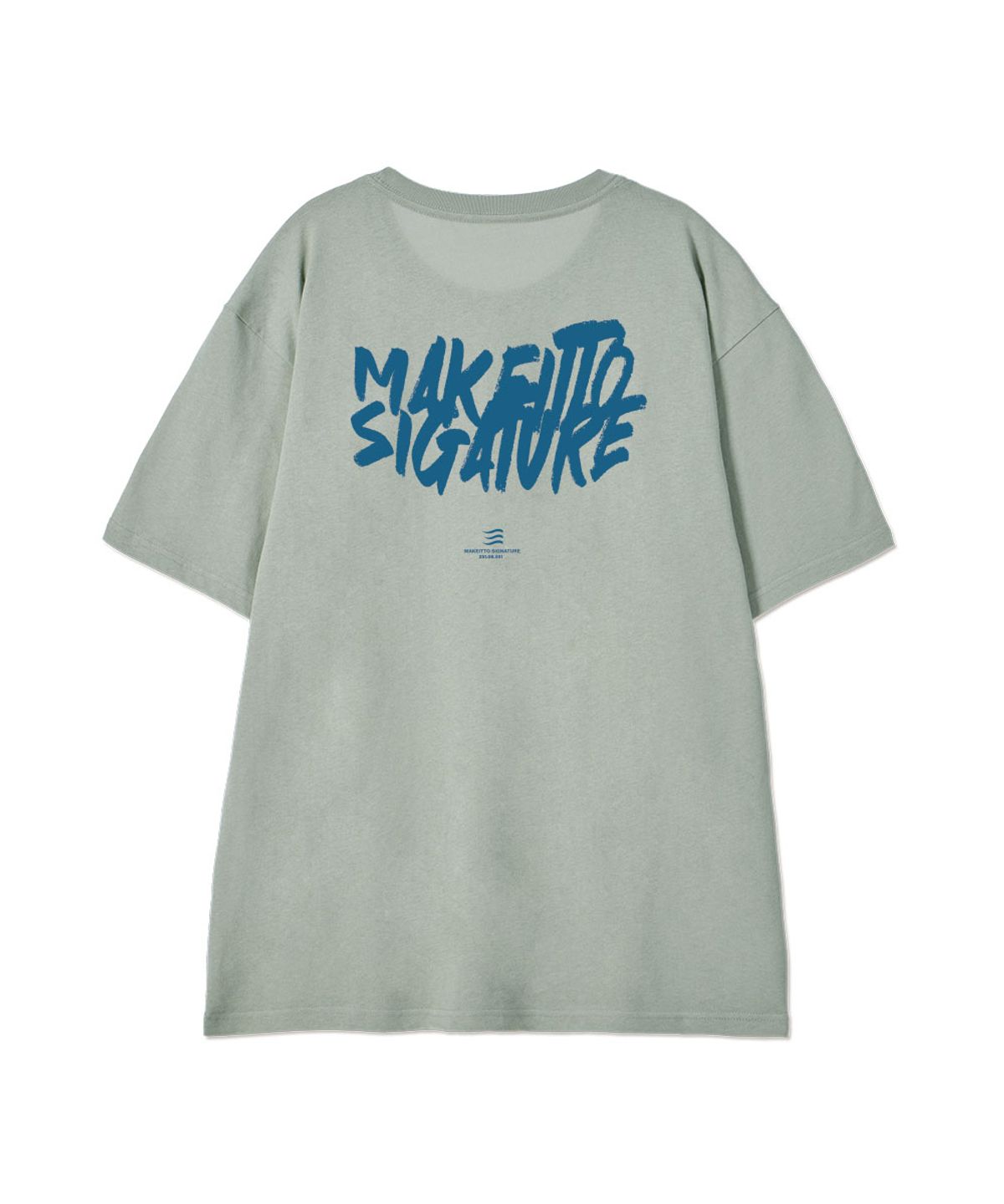 메이킷투(MAKEITTO) [GRAFFITI LOGO] CREW NECK TEE_MINT