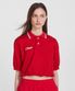 PK Crop Banding T Shirt_Red
