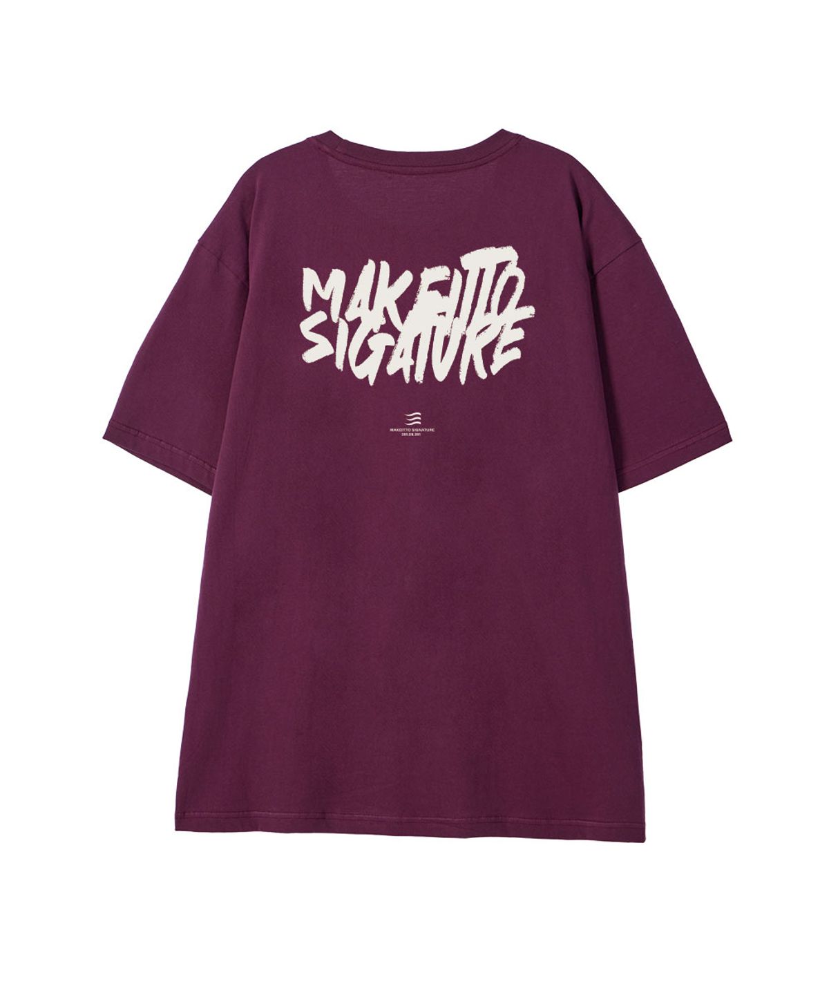 메이킷투(MAKEITTO) [GRAFFITI LOGO] CREW NECK TEE_WINE