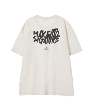[GRAFFITI LOGO] CREW NECK TEE_CREAM