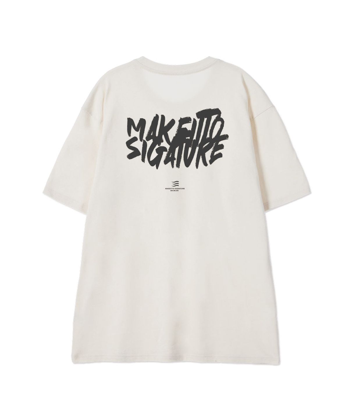 메이킷투(MAKEITTO) [GRAFFITI LOGO] CREW NECK TEE_CREAM