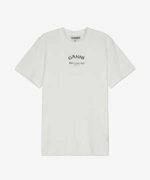 씬 저지 오넥 릴렉스핏 반소매 티셔츠 - 화이트 / T3561151