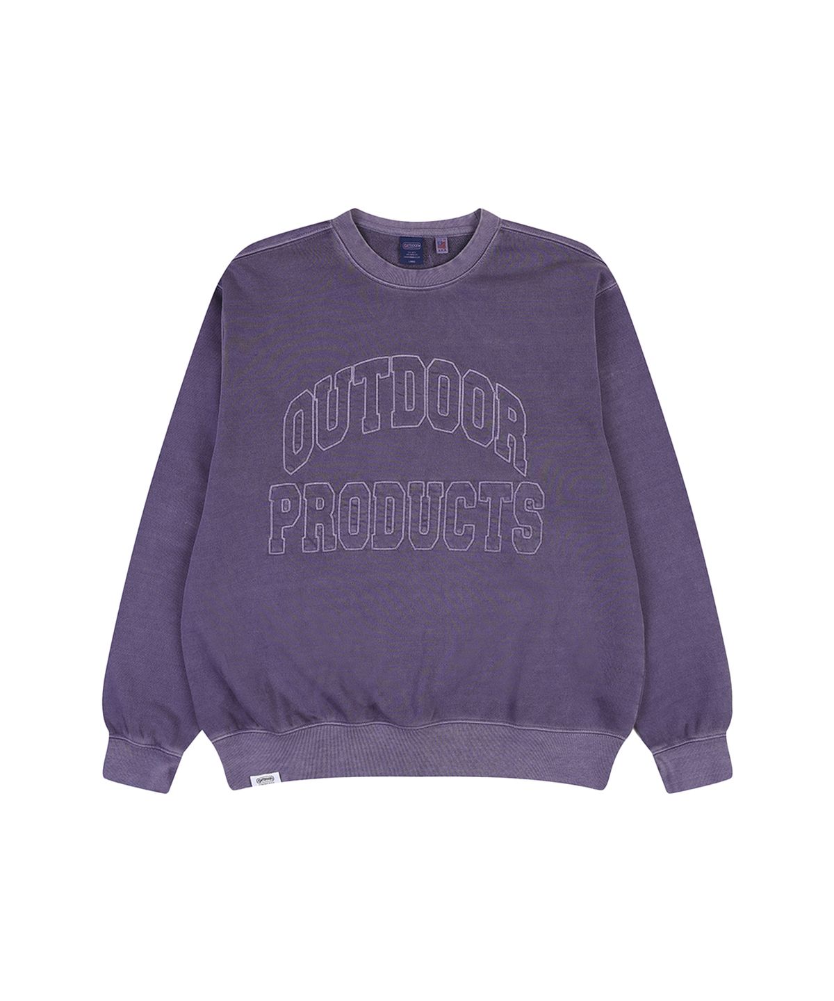 아웃도어 프로덕츠(OUTDOOR PRODUCTS) PIGMENT ARCH LOGO CREW NECK (PURPLE)