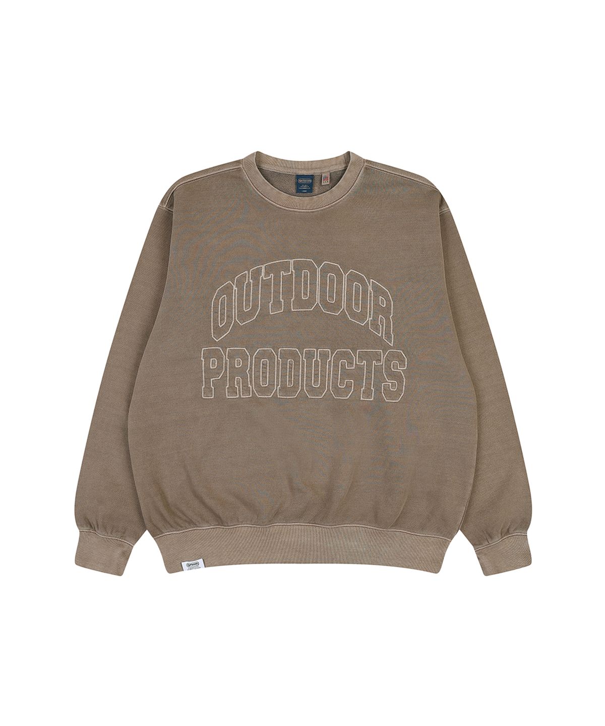 아웃도어 프로덕츠(OUTDOOR PRODUCTS) PIGMENT ARCH LOGO CREW NECK (BROWN)