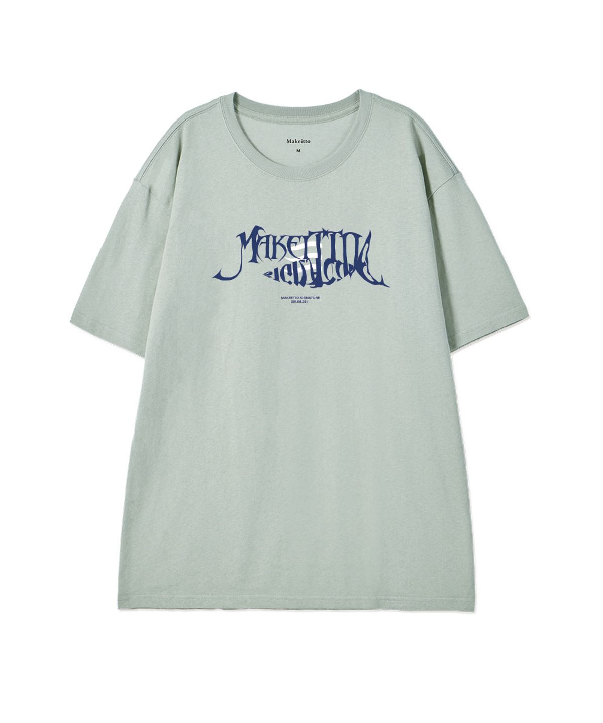 메이킷투(MAKEITTO) [FISH LETTERING] CREW NECK TEE_MINT