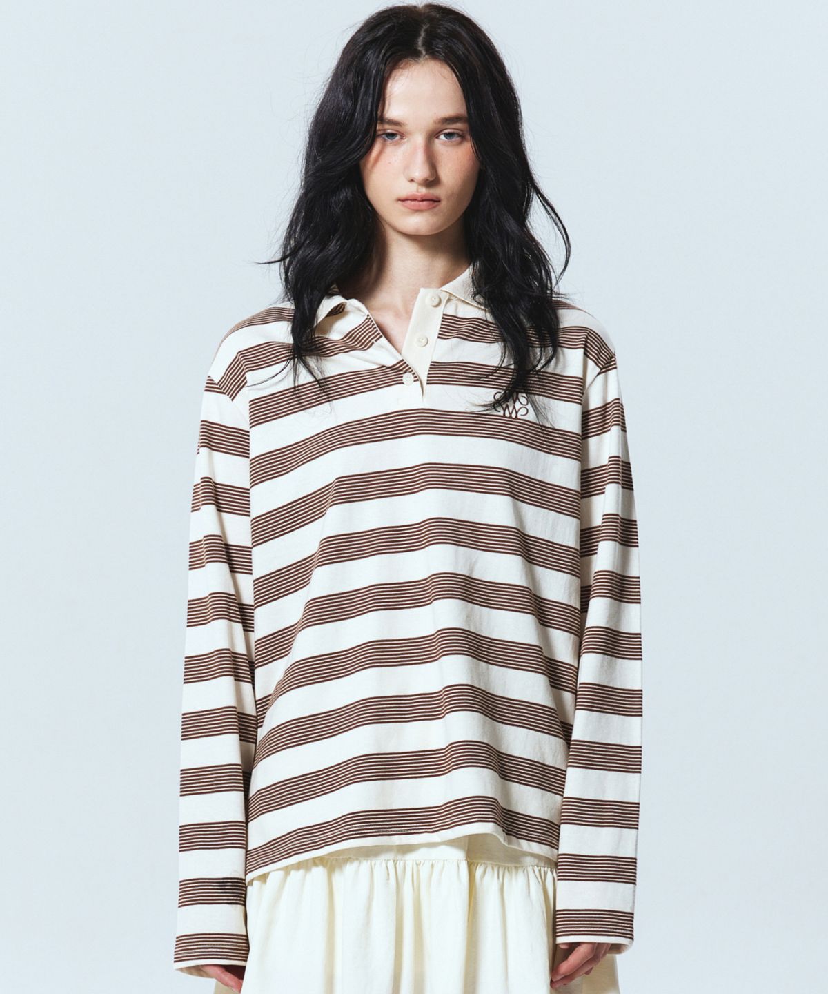 닉앤니콜(NICK&NICOLE) CLASSIC STRIPE PK LONG SLEEVE_BEIGE