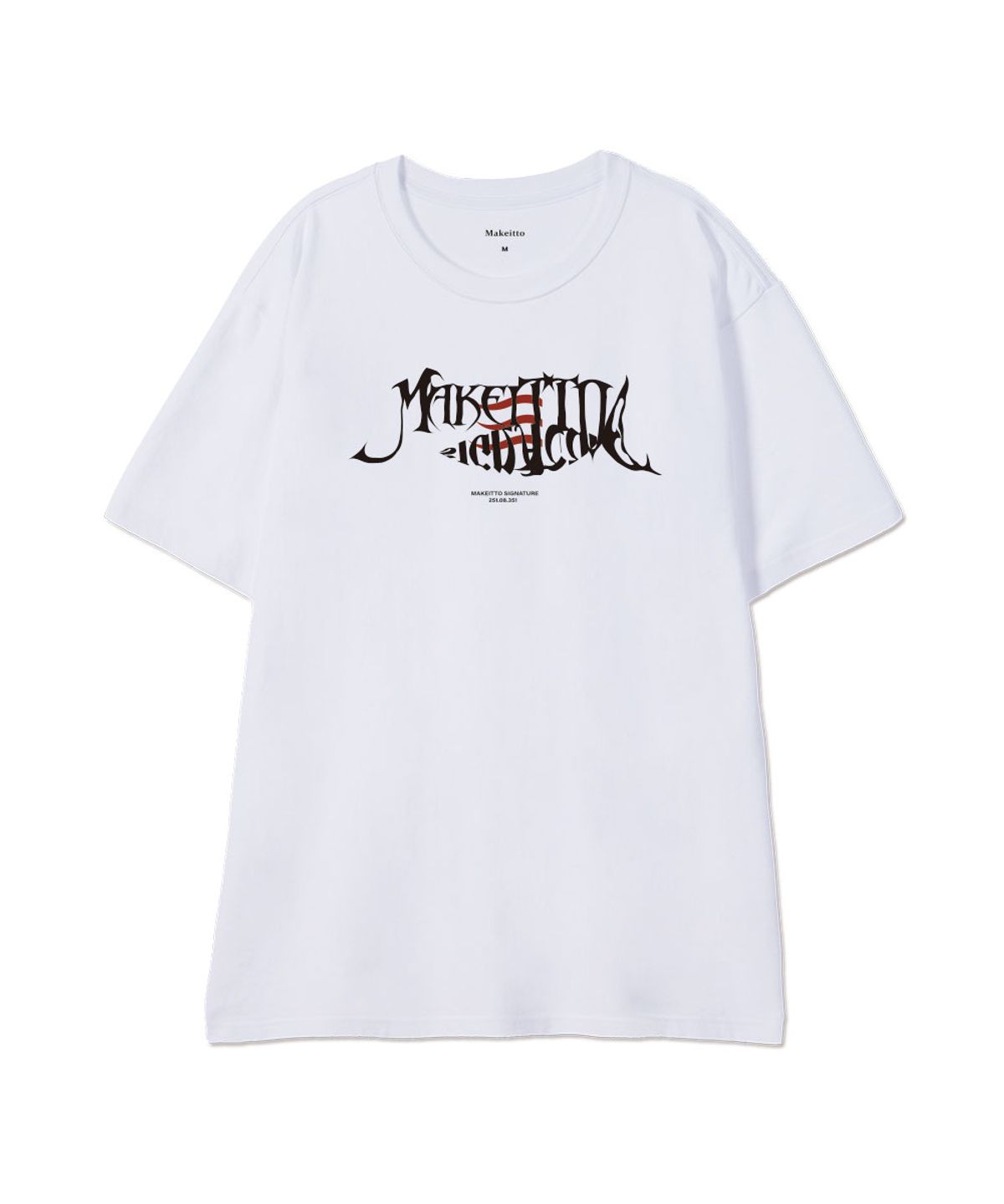 메이킷투(MAKEITTO) [FISH LETTERING] CREW NECK TEE_WHITE