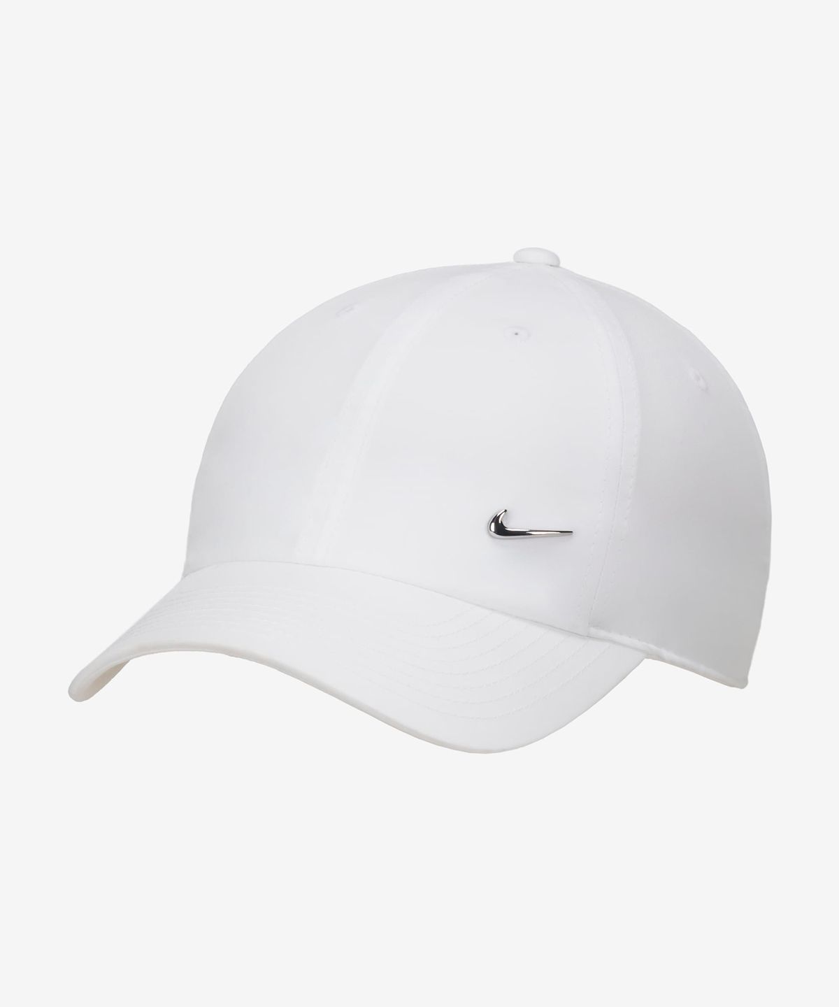 나이키(NIKE) 드라이 핏 클럽 언스트럭처 메탈 스우시 캡 - 화이트:메탈릭 실버 / FB5372-100