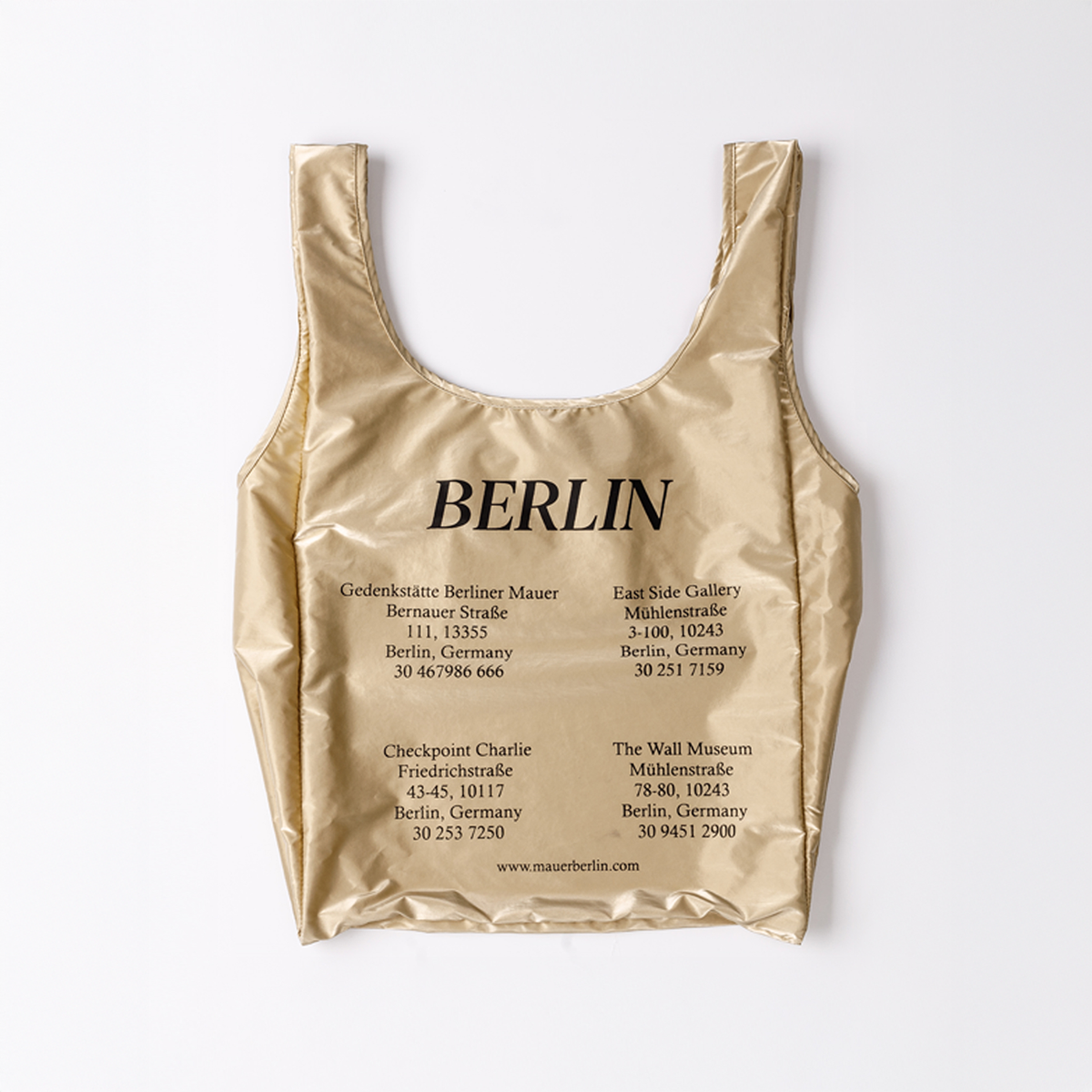 마우어(MAUER) MAUER BERLIN MEMORIAL PLACE REUSABLE BAG (GOLD)