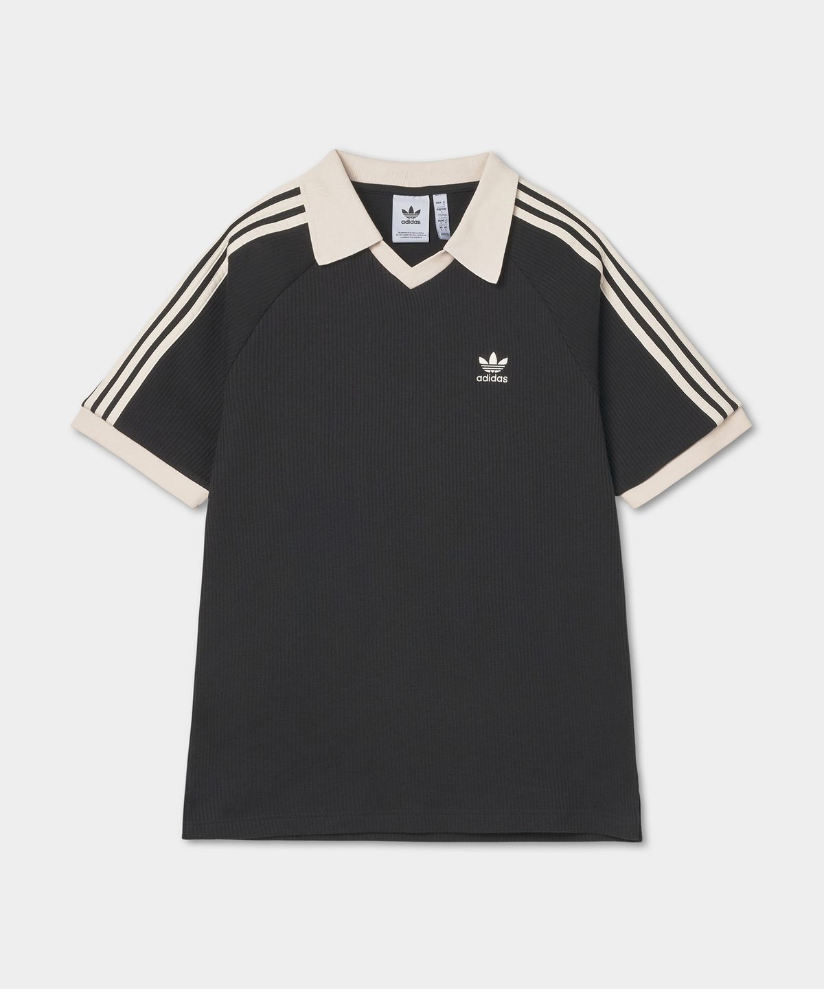 아디다스(ADIDAS) 와플 반팔 폴로 셔츠 - 블랙 / JV9266