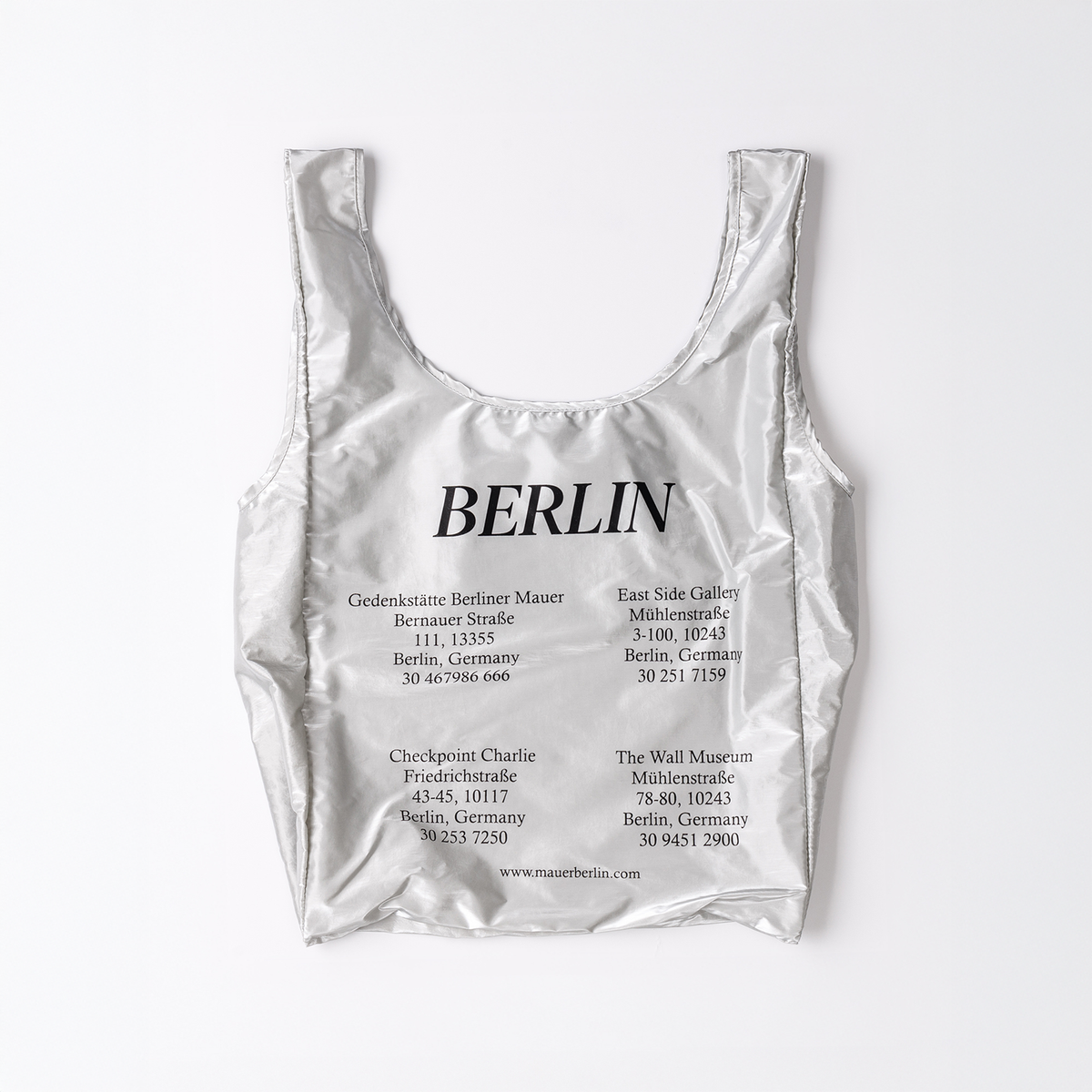 마우어(MAUER) MAUER BERLIN MEMORIAL PLACE REUSABLE BAG (SILVER)