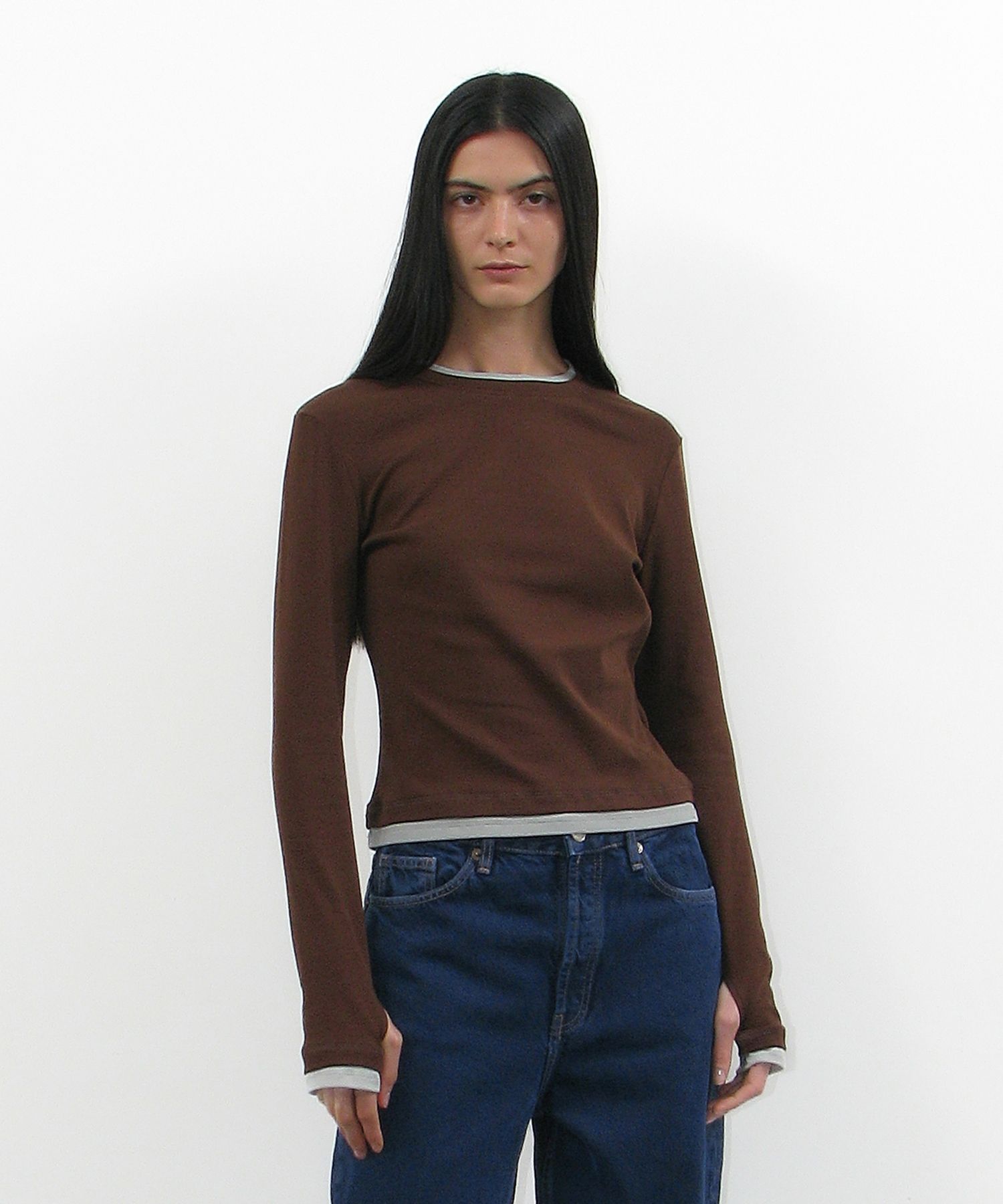 MUSINSA | PARTIMENTO WOMEN PW Double Layered Long Sleeve